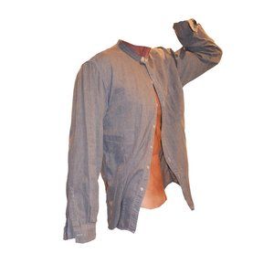 Armani Jeans Collarless Casual Button Down Dress Shirt